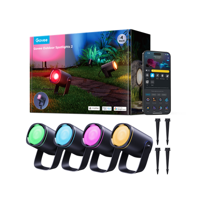 Govee Outdoor Spotlights 2 H7094 four-light set, manufacturer photo